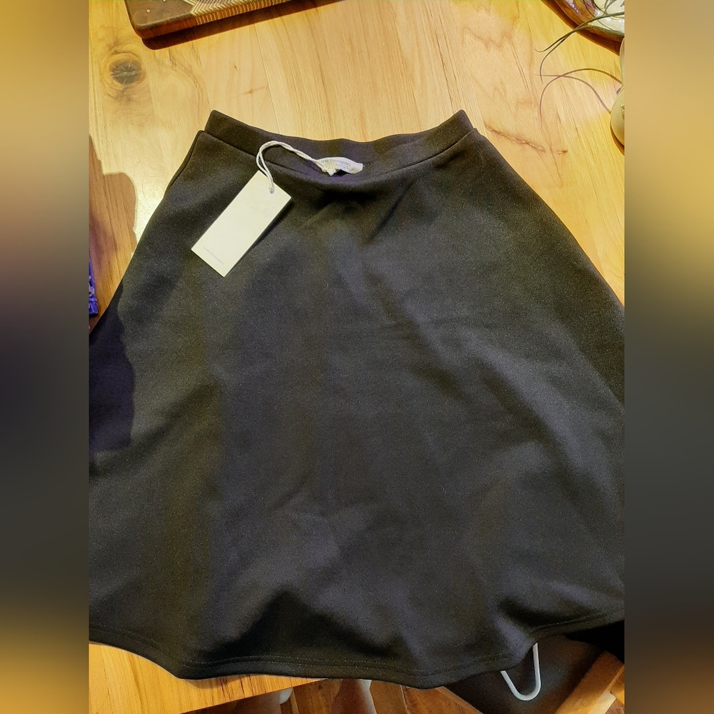 Black, midi skirt